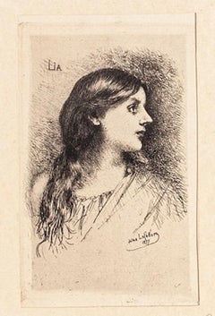 Lia - Etching by J. Lefebvre - Late 19th Century