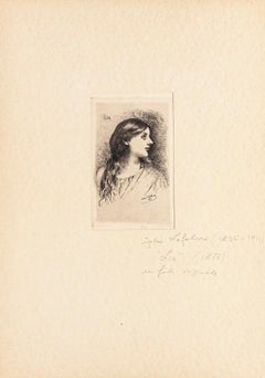 Lia - Etching by J. Lefebvre - Late 19th Century