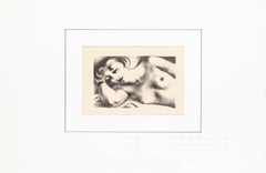 Sleeping Female Nude - Original Lithograph by J.H. Marchand - 1920 ca.