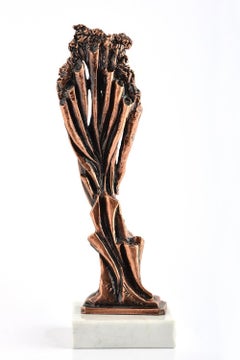 La musique - Sculpture originale en travertin de Benedetto Robazza - années 2000