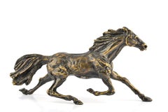 Running Horse - Bronze Sculpture by C. Mongini - 1970s