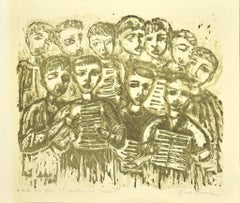 Vintage Cantico's Singers - Lithograph by Gina Roma - 1970s