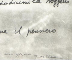 Primo progetto di silenzio - Fotolitografia con note a mano di Gina Pane - 1970