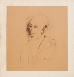 Porträt - Bleistiftzeichnung auf Papier - 20. Jahrhundert