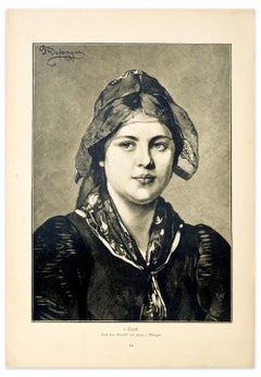 Portrait - Gravure de F. von Defregger - 1905