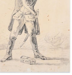 Member of the Military Band - Drawing - 19th Century