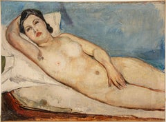 Nude of Woman - Oil on Canvas by Donato Frisia - 1930