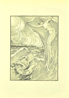 The Wave – Originallithographie von F. Bac, 1922