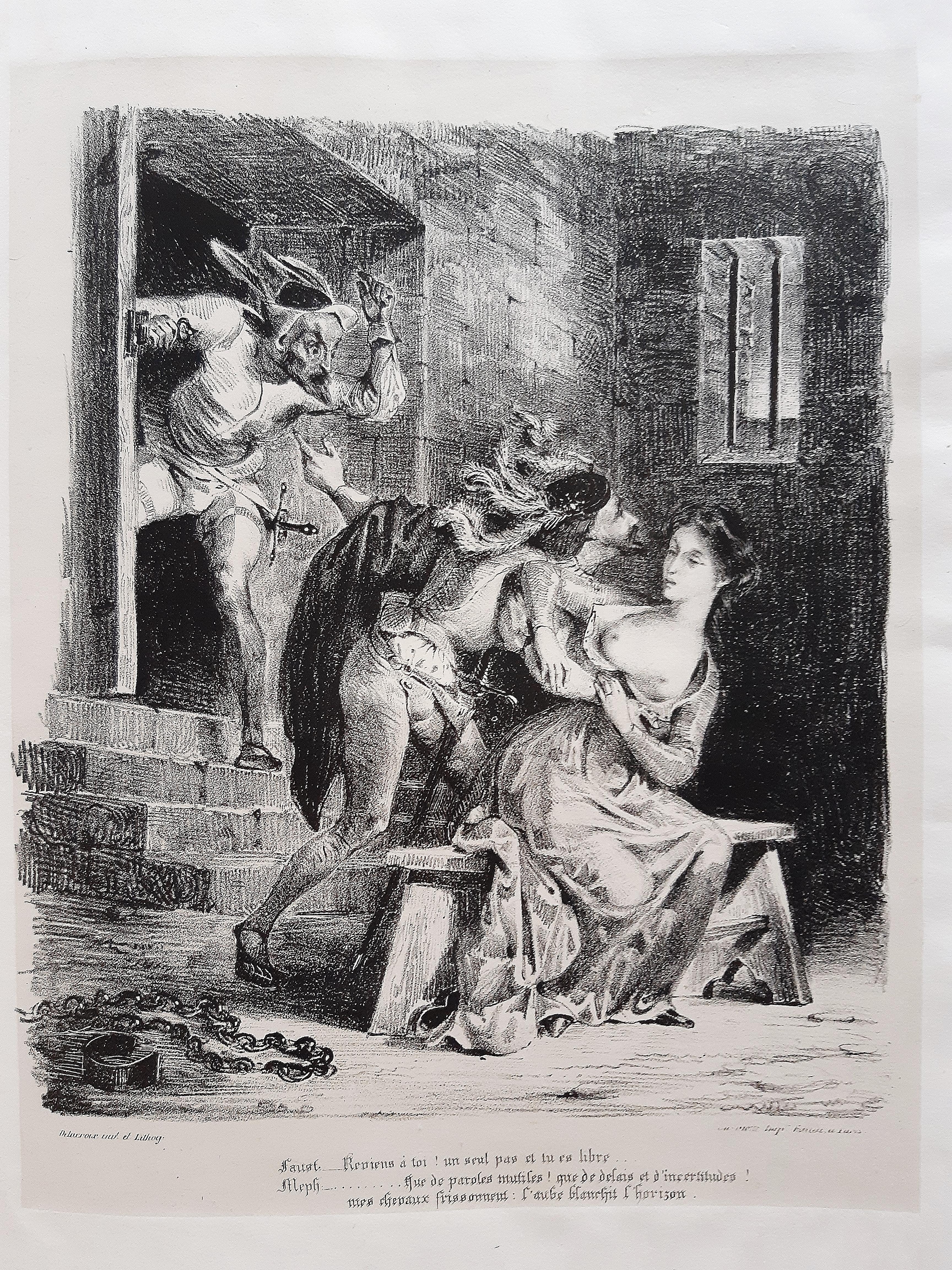 Eugène Delacroix Faust Original Lithographs by E. Delacroix 1828