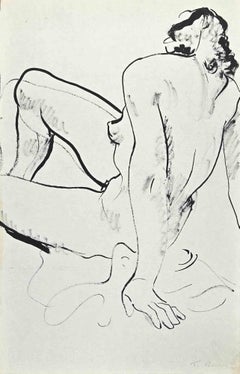 Nude from the Back  - Original Marker Pen by Tibor Gertler  - Mid 20th Century