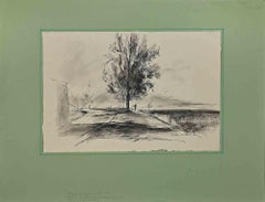 Landscape - Original Drawing by Paulette Humbert - 1940