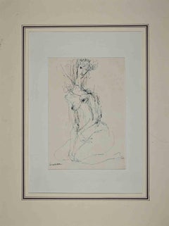 Desnudo -  Dibujo de Sergio Barletta - década de 1970