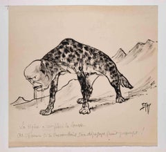 Die Hyena ist durch die She-Wolf-  Zeichnung von E. Tapissier – 1930er Jahre