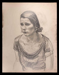 Ritratto di donna - Disegno originale - Metà del XX secolo