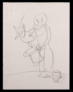 The Magician - Original Drawing by Jean Effel - Mid-20th Century