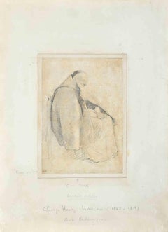 Old Man - Original Drawing by George Henry Harlow - 1818