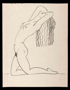 Vintage Nude - Original Drawing by George-Henri Tribout - 1940