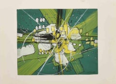 Abstrakte Komposition - Originalzeichnung von Loris Ferrari - 1987