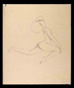 Vintage The Dancing Girl - Original Drawing by George-Henri Tribout - 1940