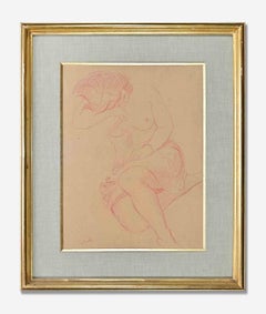 Nude of Woman - Original Drawing by Emile Gilioli - Mid 20th Century