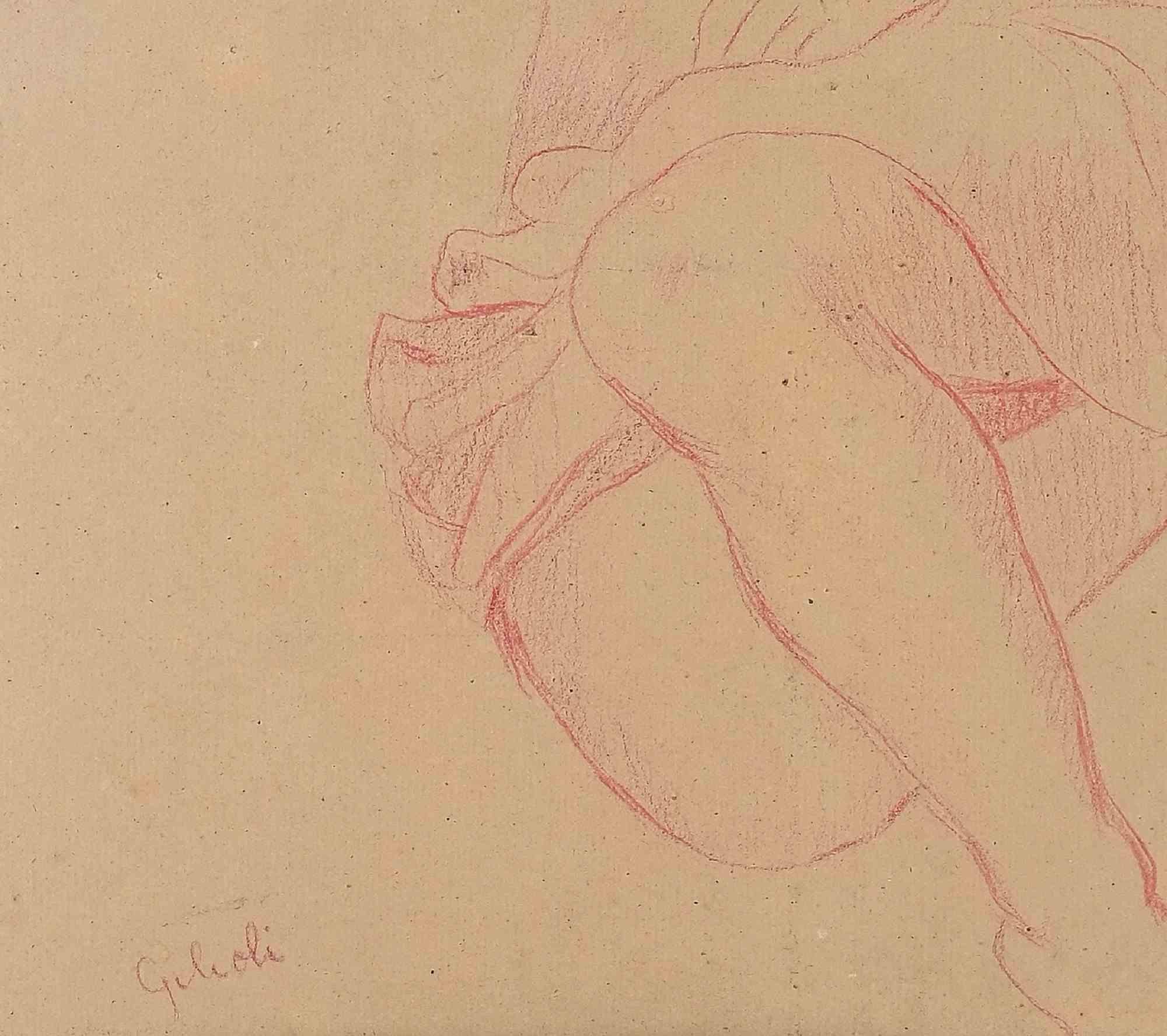 Nude of Woman - Drawing by Emile Gilioli - Mid 20th Century - Contemporary Art by Émile Gilioli