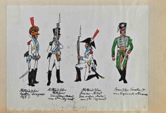 Dutch and Spanish Soldiers - Original Drawing By Herbert Knotel - 1940s