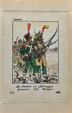 Le Croates en Allemagne - Grenadier 1813 - Drawing By Herbert Knotel - 1940s