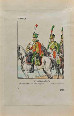 7e Hussards - Drawing By Herbert Knotel - 1940s