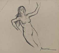 Woman - Holzkohlezeichnung von Pierre Georges Jeanniot - Anfang des 20. Jahrhunderts