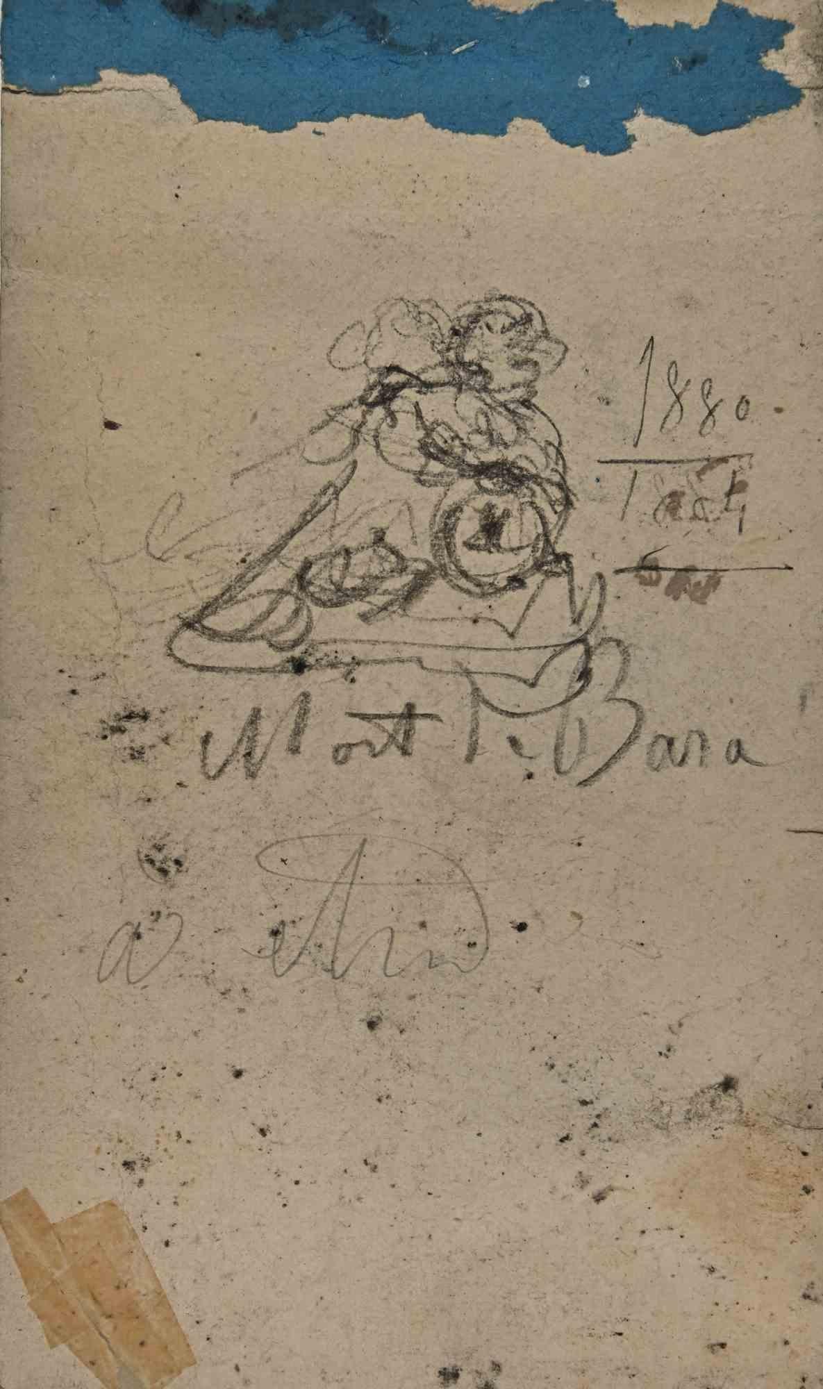 Skizzen – Original-Bleistiftzeichnung Henri Lehmann – frühes 20. Jahrhundert im Angebot 1