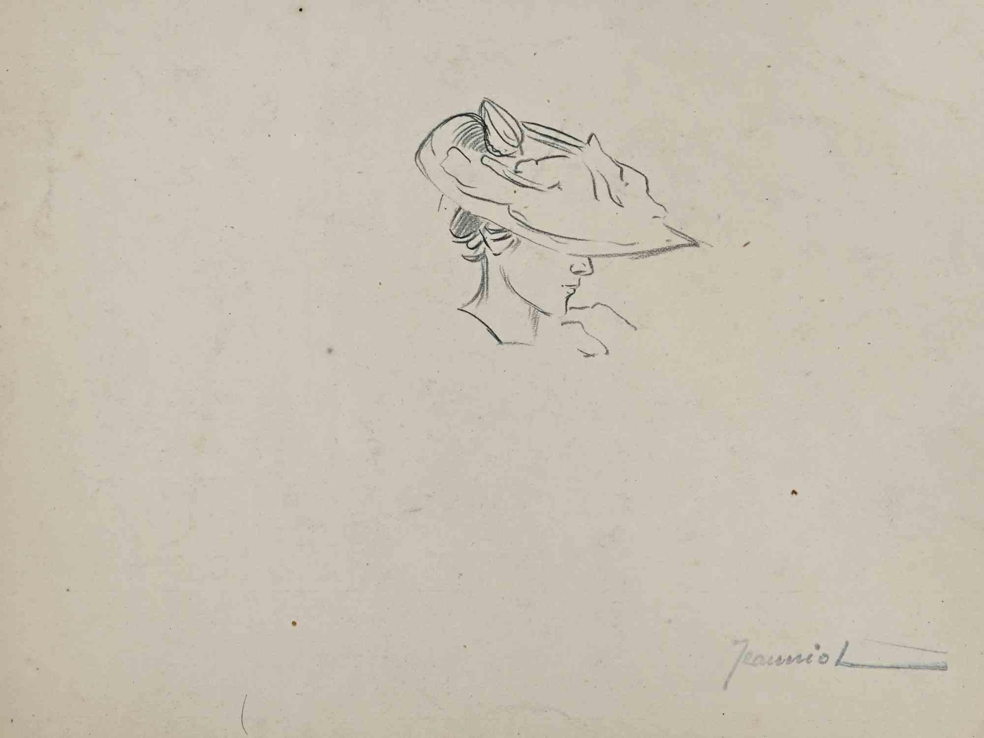 Portrait est un dessin original sur papier réalisé par le peintre Pierre Georges Jeanniot (1848-1934).

Dessin au crayon.

Signé à la main en bas.

Bon état, sauf pour les marges vieillies.

L'œuvre d'art est représentée par des coups de pinceau