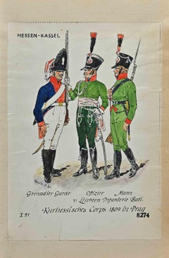 Kurhessisches Corps - Drawing By Herbert Knotel - 1940s