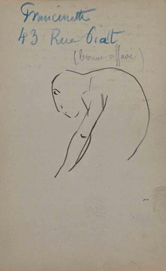 Figure - Original Drawing By Pierre Georges Jeanniot - Early 20th Century
