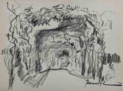 Landscape - Original Drawing By Pierre Georges Jeanniot - Early 20th Century
