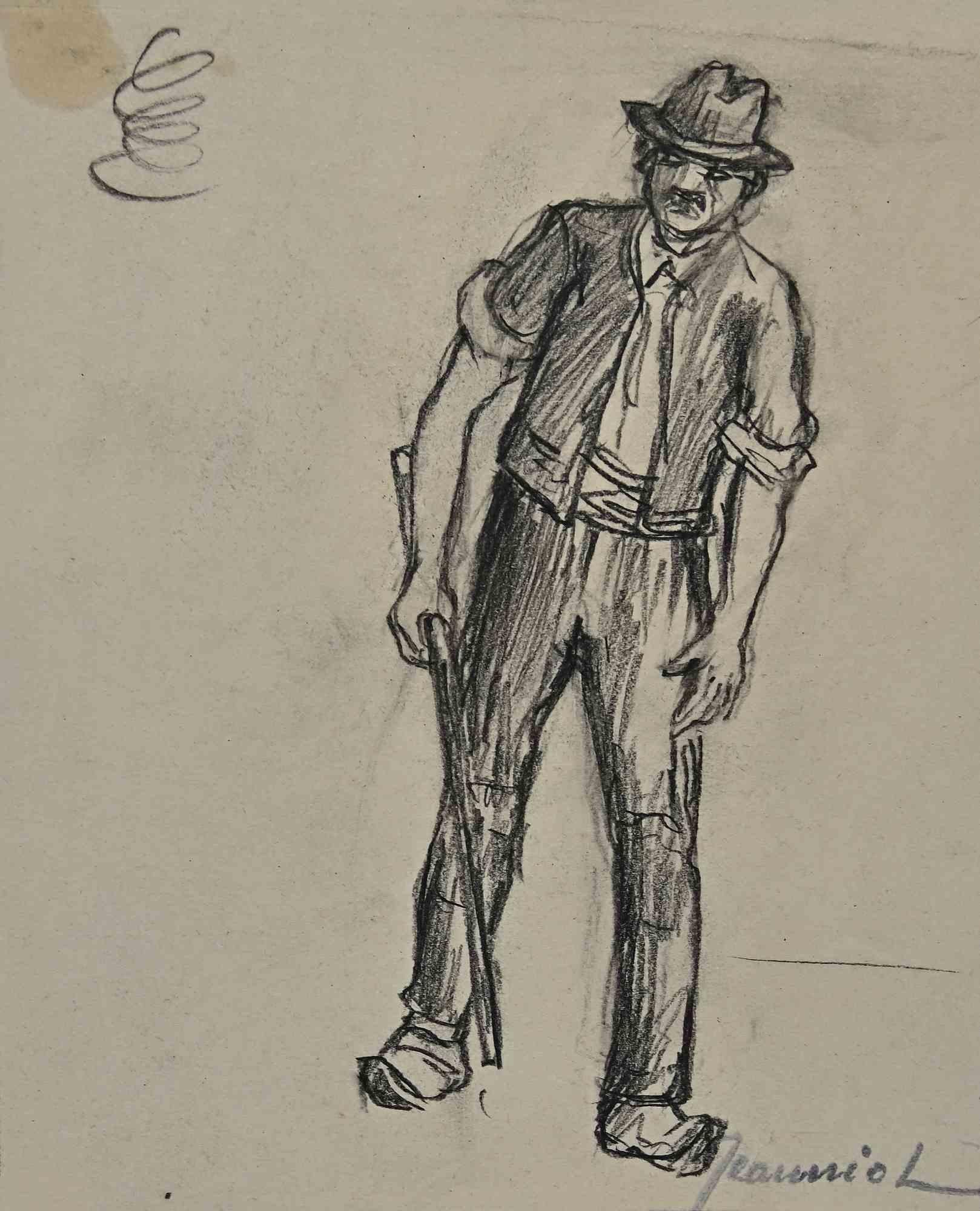 Figure – Originalzeichnung von Pierre Georges Jeanniot – frühes 20. Jahrhundert