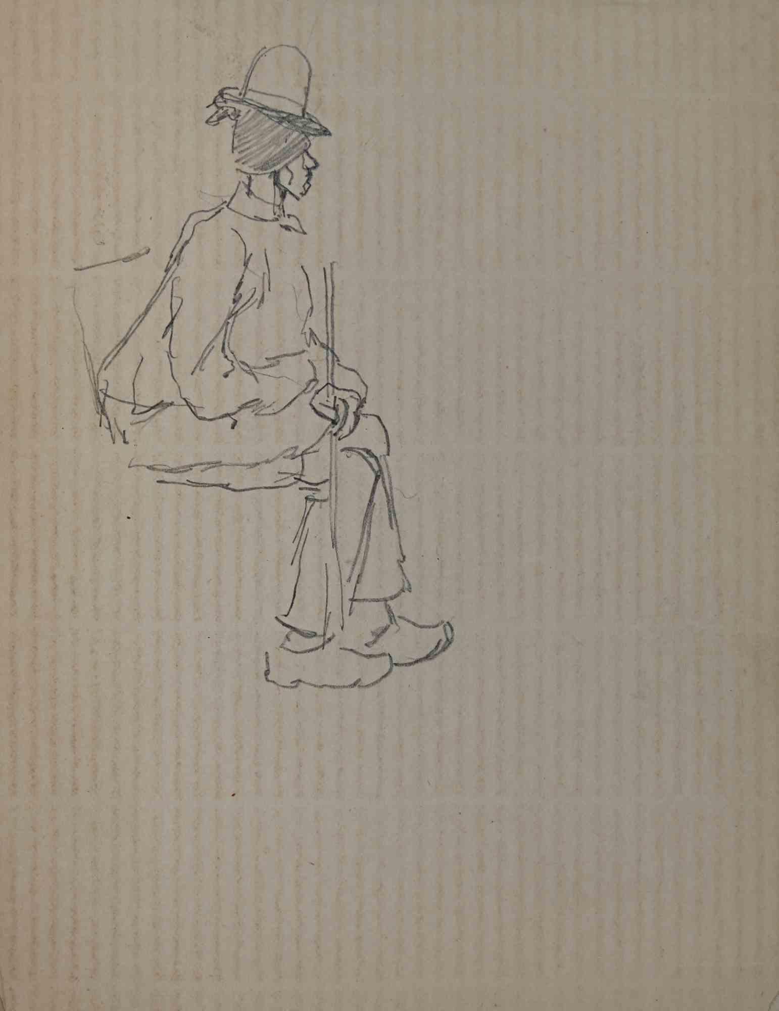 Figure is an original Drawing on paper realized by the painter Pierre Georges Jeanniot (1848-1934).

Drawing in Pencil.

Hand-signed on the lower.

Good conditions except for aged margins.

The artwork is represented through deft and quick strokes