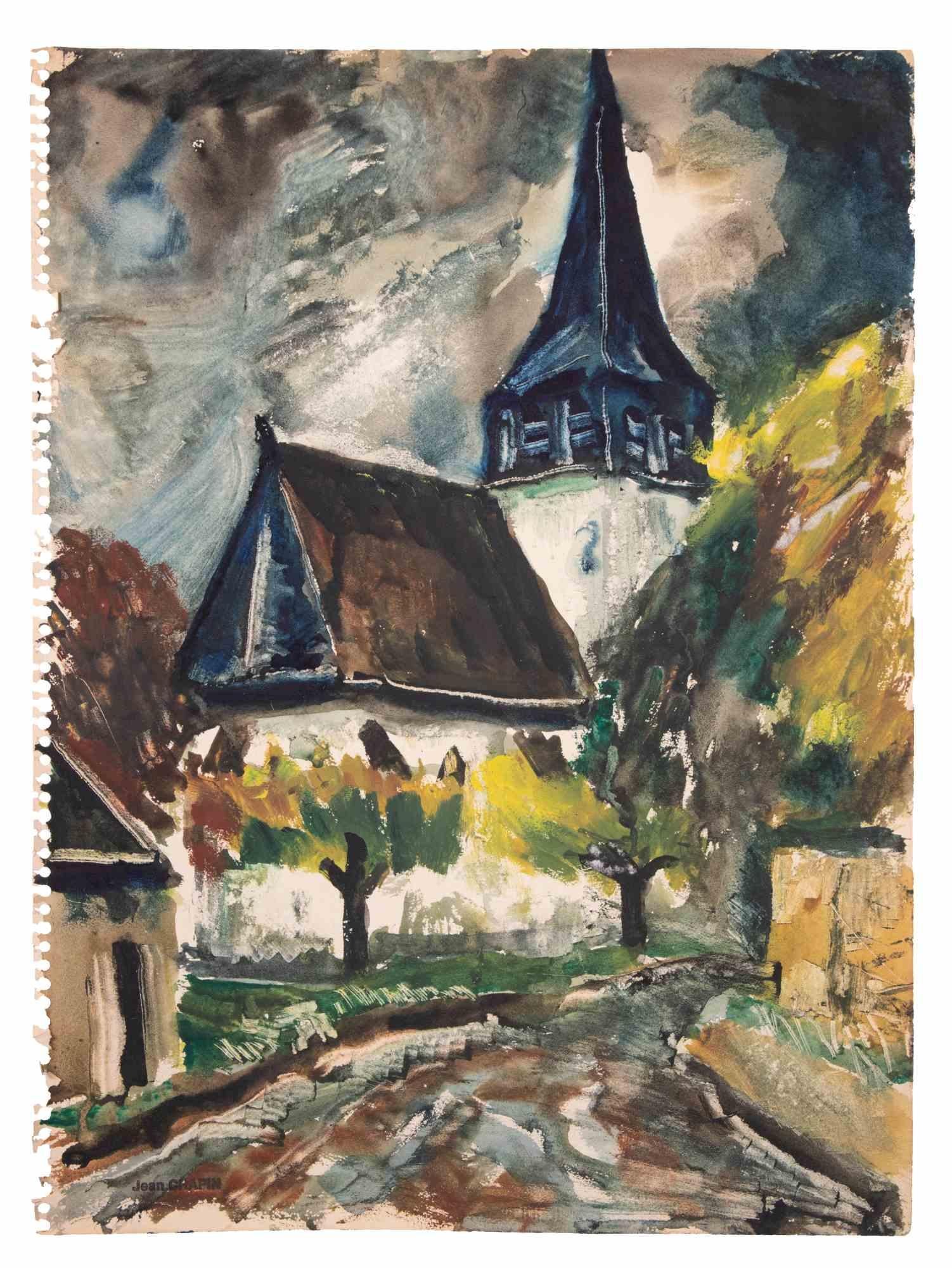 Country House  is an ink and watercolor drawing realized by Jean Chapin  in the mid-20th century.

Signature stamp on the lower left margin. 

Good conditions.

Jean Chapin is a French painter and lithographer born on 21 February 1896 in Paris and