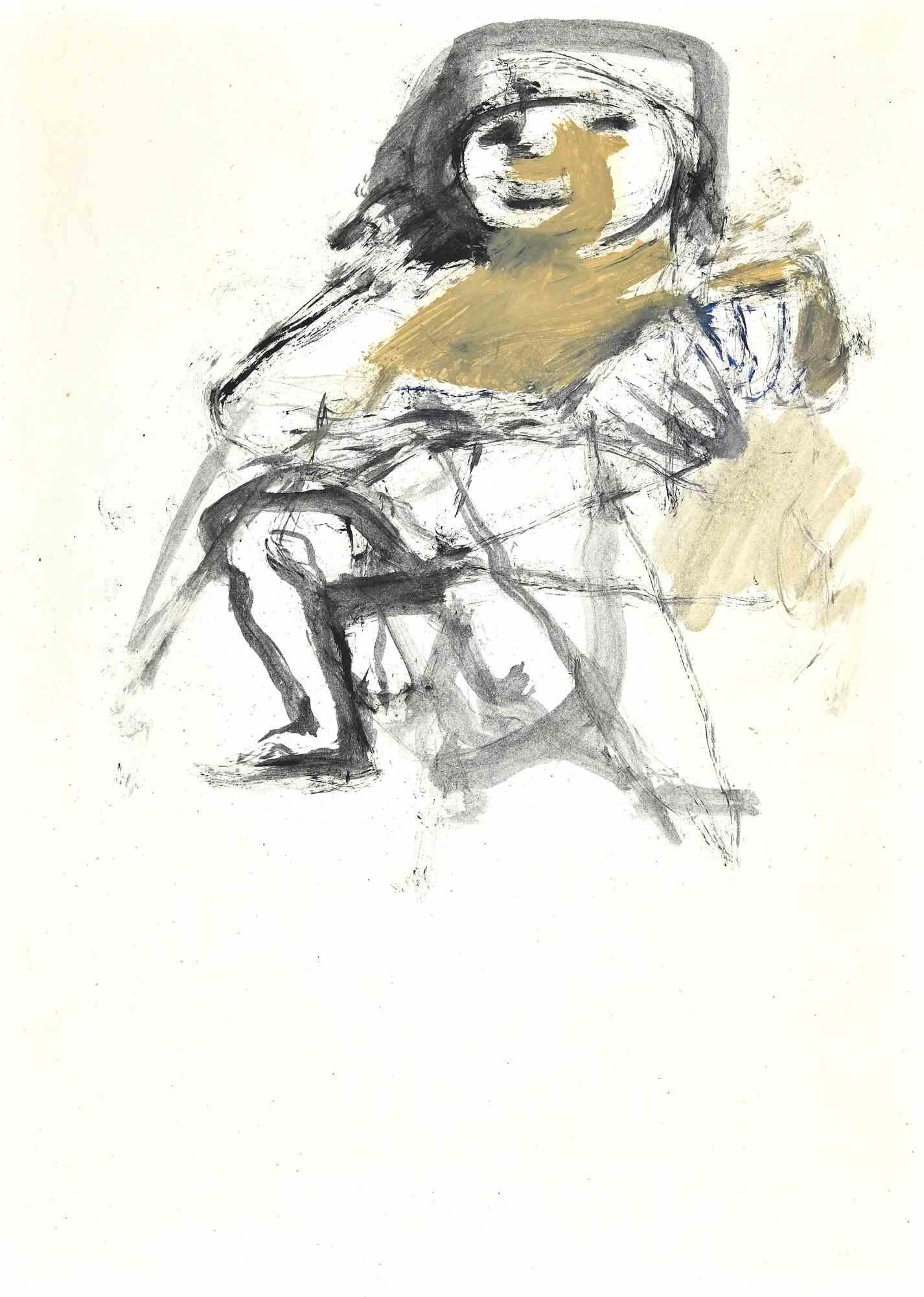 The Figure- Drawing by Mino Maccari - Mid-20th Century