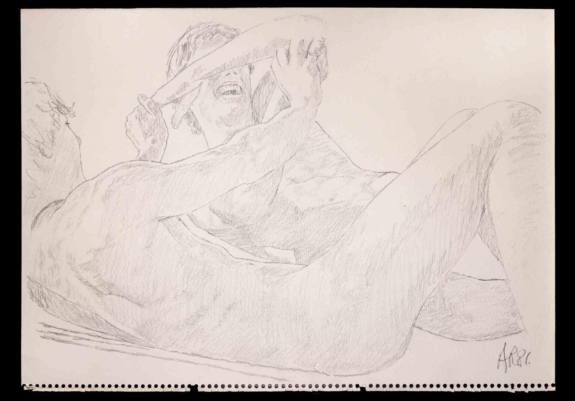 Brothers - Original Drawing by Anthony Roaland - 1981