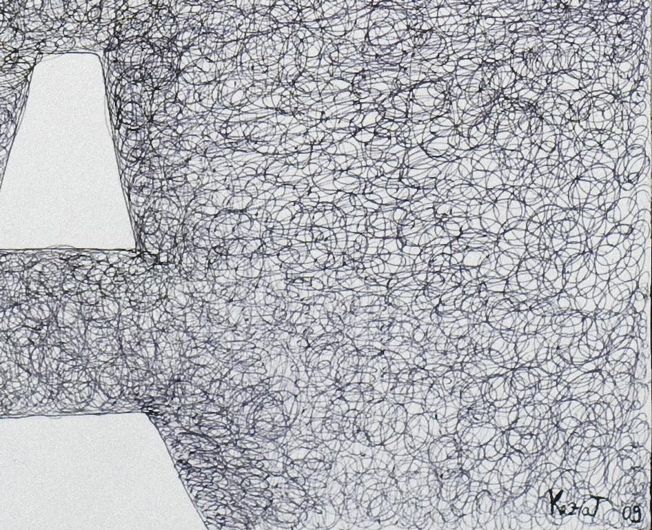 El camino invisible - Dibujo a pluma de KEZIAT - 2009 en venta 1
