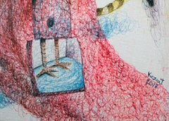 The Night is Coming – Stift auf Leinwand von KEZIAT – 2018