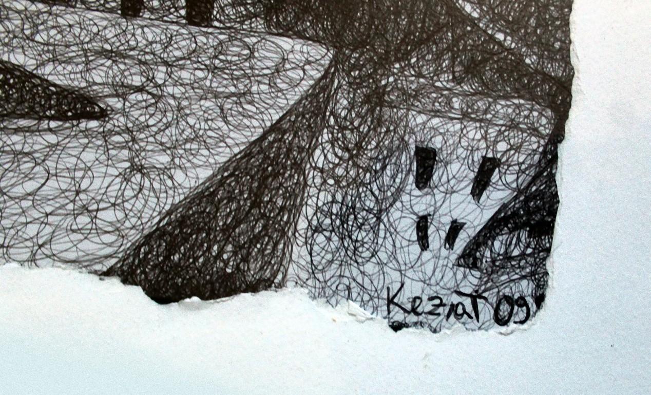 The Imaginary Escape -  Pen on Paper by KEZIAT - 2009 For Sale 1