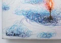 My Stomach - Pastel d'encre et de toile sur toile par KEZIAT - 2020