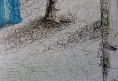 El Dormitorio - Dibujo en técnica mixta de KEZIAT - 2020