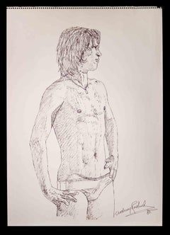 Porträt eines Jungen  - Originalzeichnung von Anthony Roaland - 1981