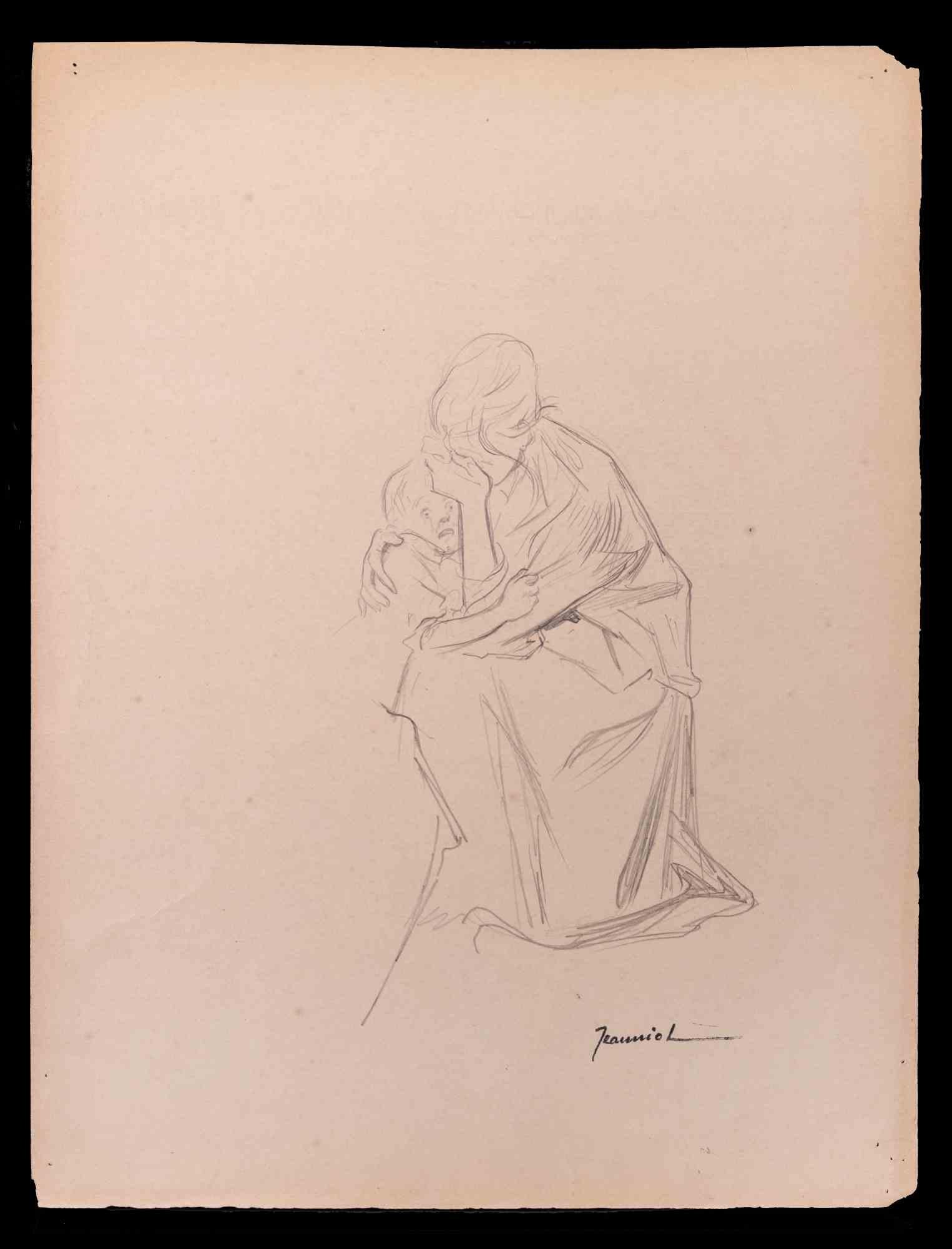 Figures ist eine Original-Zeichnung auf Papier des Malers Pierre Georges Jeanniot (1848-1934).

Zeichnen mit Bleistift.

Handsigniert auf der Unterseite.

Gute Bedingungen.

Pierre-Georges Jeanniot (1848-1934) war ein schweizerisch-französischer