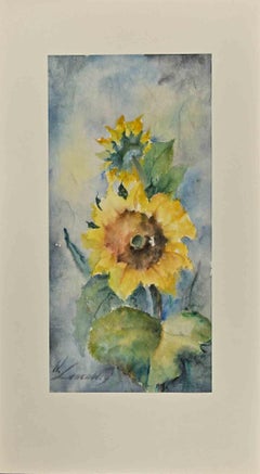 Vintage Flowers - Original Watercolor - 1970s