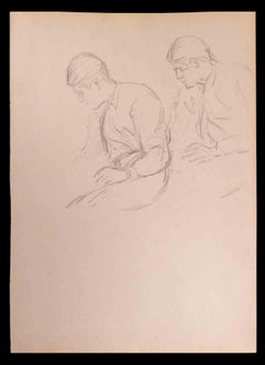 Figures - Drawing in Pencil - Early 20th Century