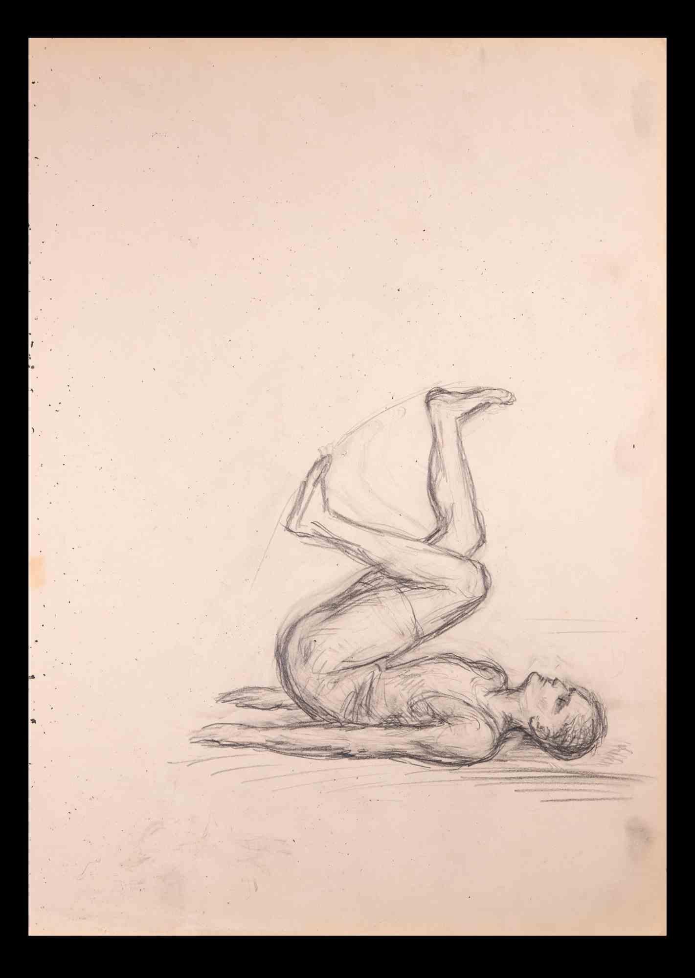 Figure - Drawing in China ink By Norbert Meyre - Early 20th Century