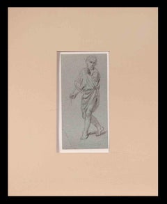 Antique Figure - Original Drawing by Alexandre Bida - Mid 19th Century